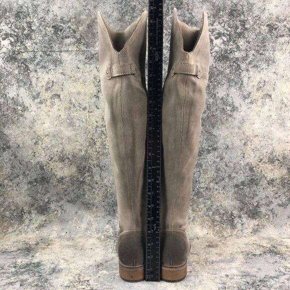 Diba True Women's Size 7 Rainy Nights Grey Suede Partial Side Zip Tall OTK Boots - Picture 7 of 14